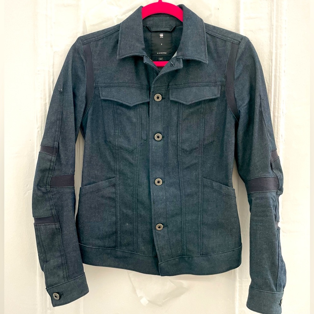 G-Star Motac Deconstructed Slim Denim Jacket Size Small